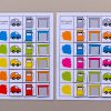 Matrixroosters kleuren thema auto's 15 kaartjes