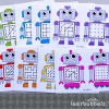 Raamfiguren voor speelleerklas in thema robot
