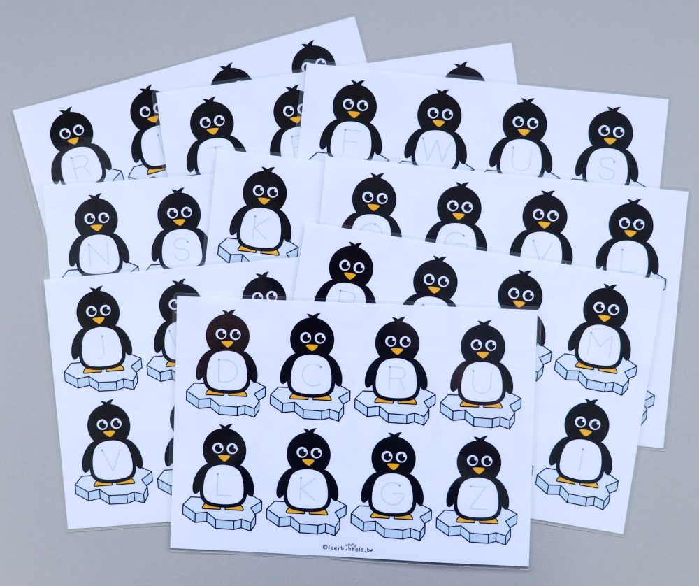 Hoofdletters schrijven in thema pinguïns
