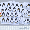 Schrijfbingo kleine letters thema pinguïns