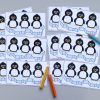 Schrijfkaarten cijfers thema pinguïns