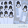 Telkaarten tot 10 thema pinguïns leerbubbels