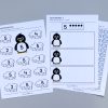 Werkbladen aanleren cijfers thema pinguïns leerbubbels