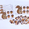 Sorteerspel met getalbeelden ijsbergrekenen thema eekhoorn