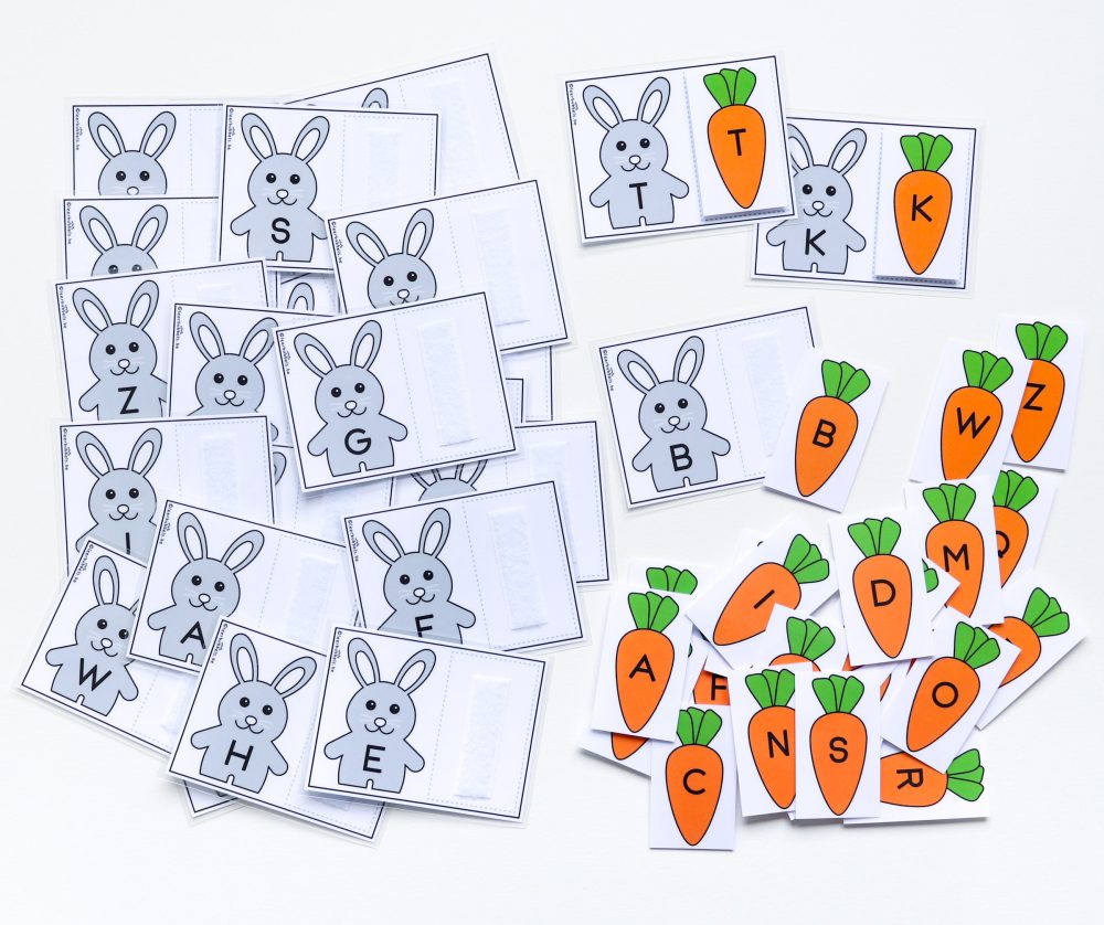 Letters leren in de kleuterklas thema konijntjes - Leerbubbels