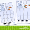 Schrijfbladen cijfers aanleren thema konijnen van Leerbubbels