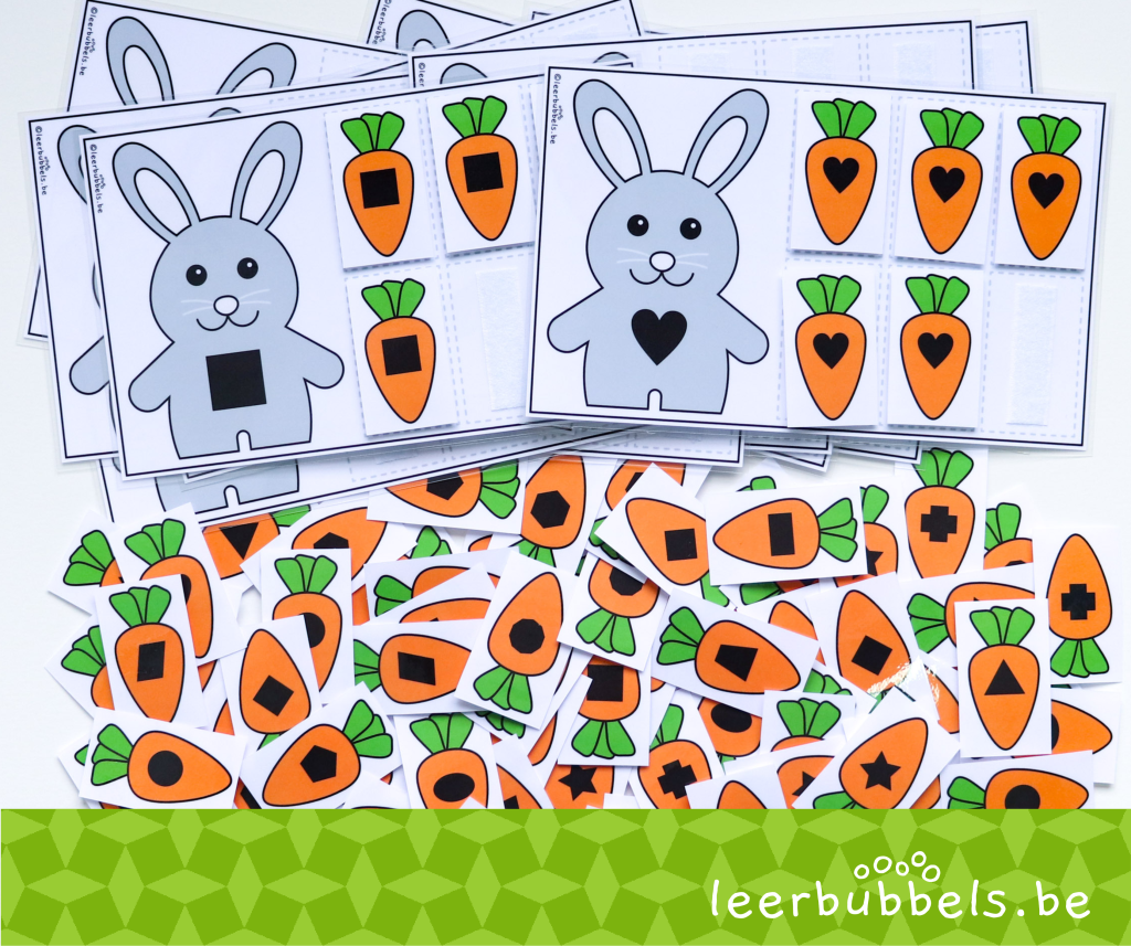 Mysterie reservering Toegangsprijs Sorteerspel vormen konijnen - Leerbubbels