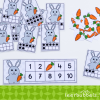 Tellen tot 10 thema konijnen van Leerbubbels