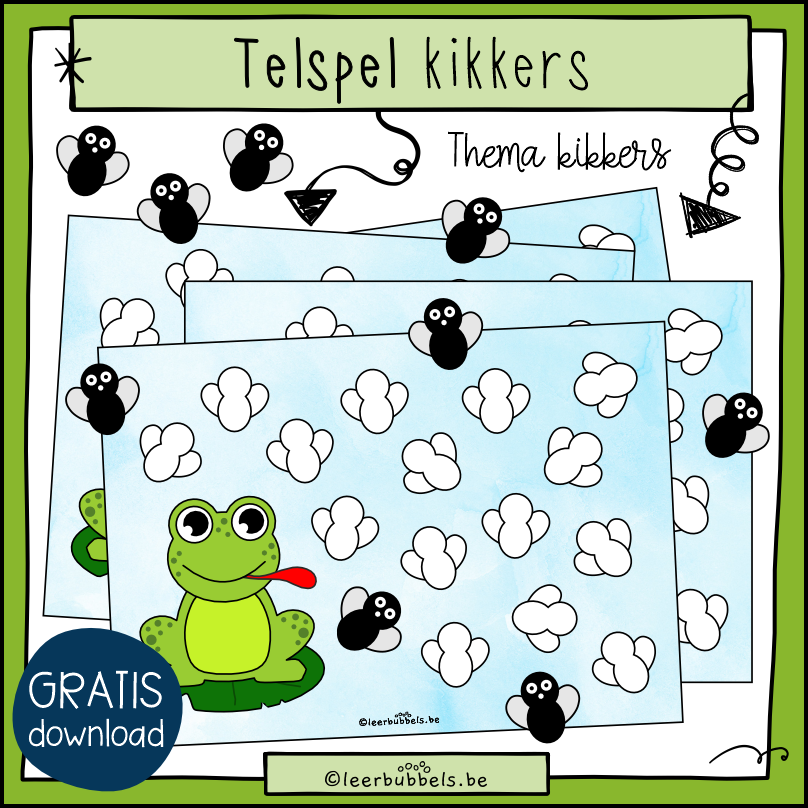 Telspel thema kikkers voor kleuters