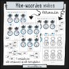 mkm-woorden maken thema ruimte of thema astronauten - voor kleuters of speelleerklas - Leerbubbels