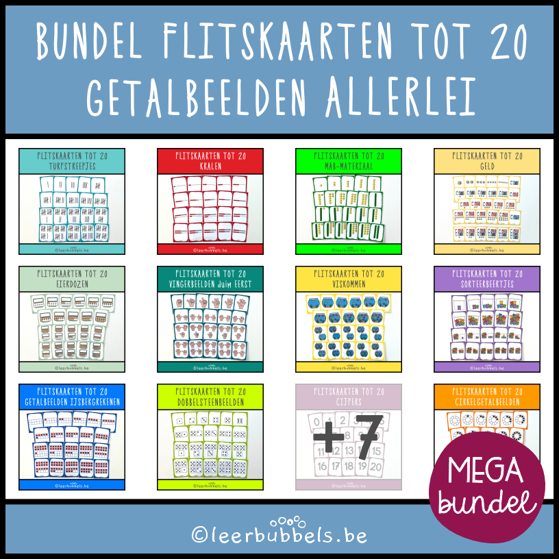 Flitskaarten getalbeelden wiskunde - ijsbergrekenen - Leerbubbels