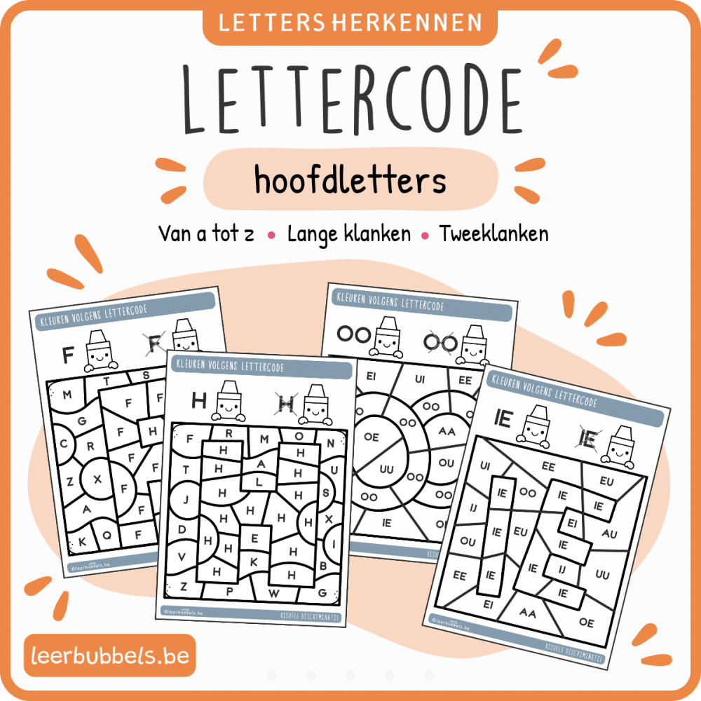 Werkblad lettercode - hoofdletters