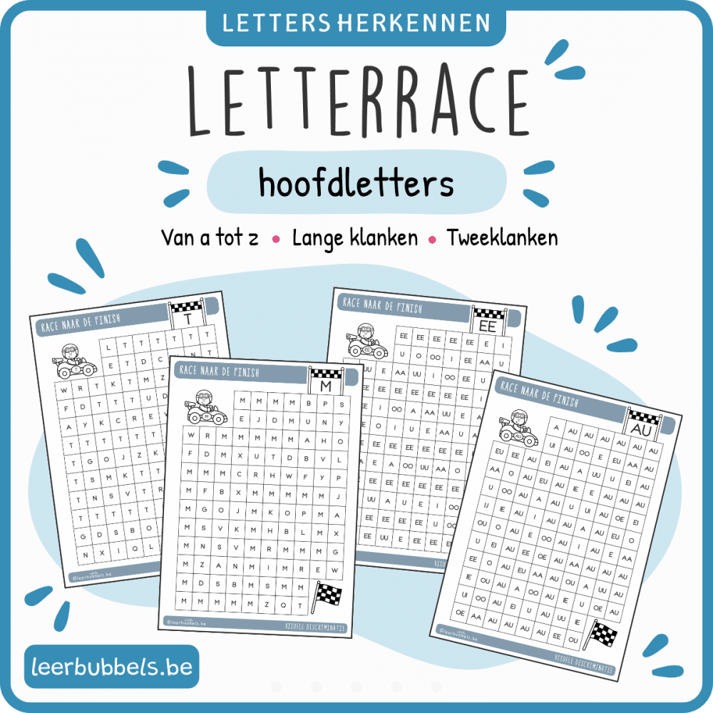 Werkblad letterrace - hoofdletters