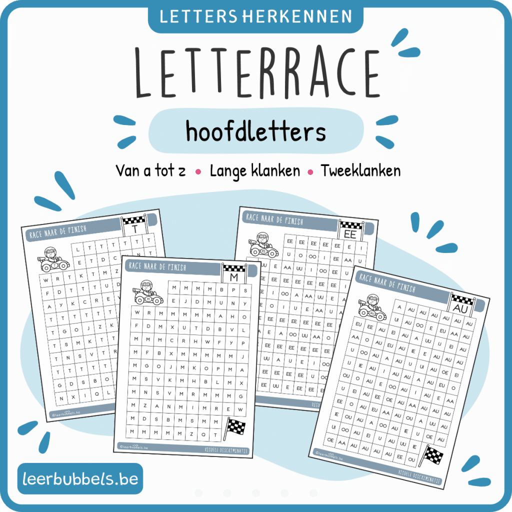 Werkblad letterrace - hoofdletters